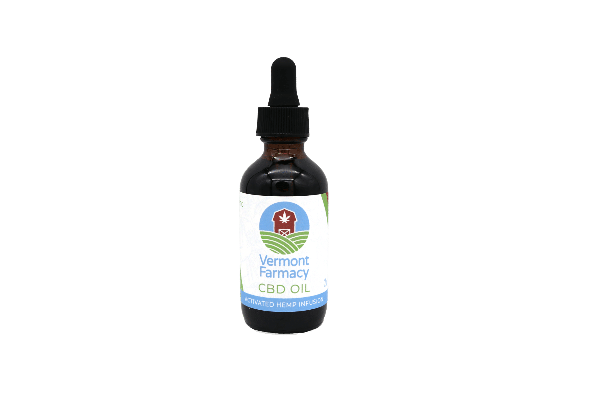 CBD infused in American sourced cold-pressed hempseed oil. 2 oz amber bottle with marked dropper